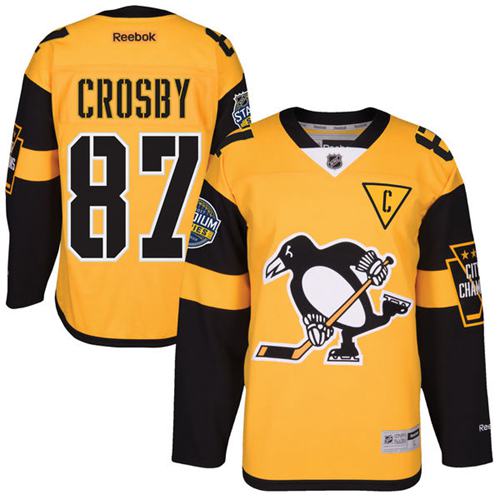 Penguins #87 Sidney Crosby Gold Stadium Series Stitched Youth NHL Jersey - Click Image to Close